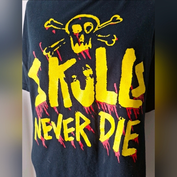 Vintage Skulls Never Die T-Shirt Size Large Skull - Retro Skatepunk Vtg CA Tee - Picture 3 of 6